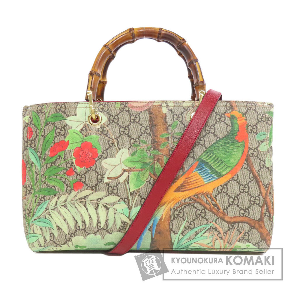 Gucci Bamboo GG Bird Flower Handbag